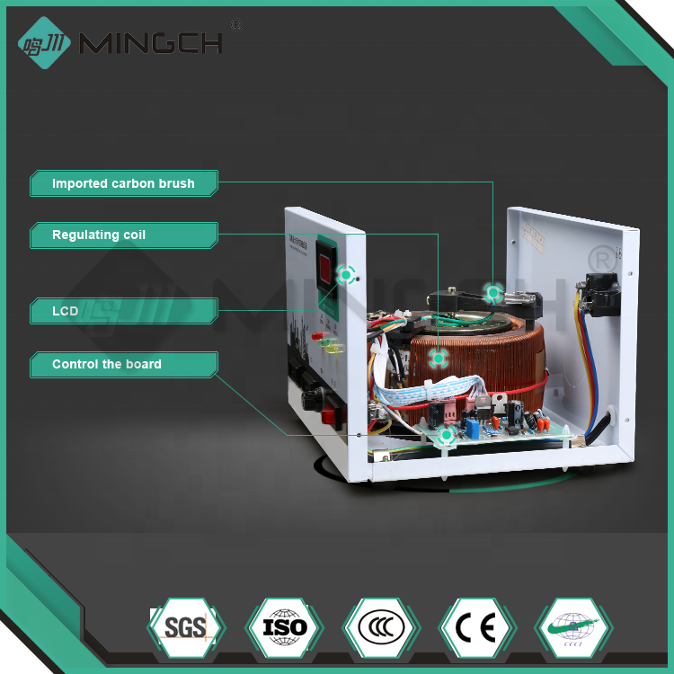 MINGCH CE Approval Single Phase Svc-7kva 10kva 15kva 20kva Ac 15KW 220V Automatic Voltage Regulator Stabilizer