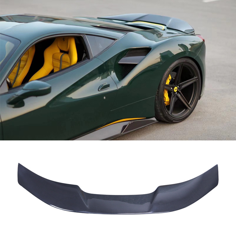 Carbon Fiber Rear Trunk Spoiler Wing Fit For Ferrari F488  GBT 2015-2018 Vors Style Car Tuning High Quality