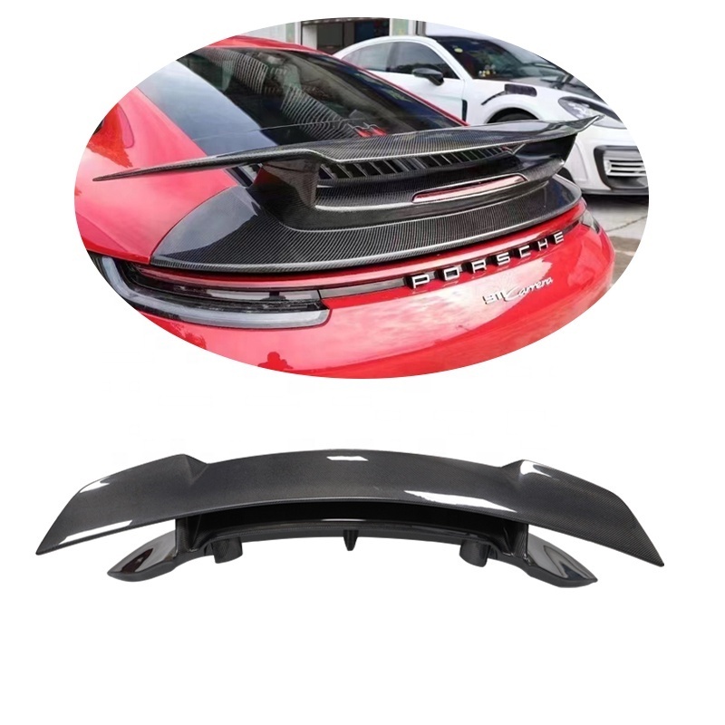 For Porsche 911 992 Sport Design Rear Spoiler For Porsche 911 992 SD Carbon Fiber Rear Trunk Wing For All New Porsche 911 Car B