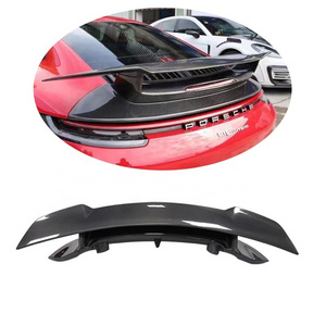 For Porsche 911 992 Sport Design Rear Spoiler For Porsche 911 992 SD Carbon Fiber Rear Trunk Wing For All New Porsche 911 Car B