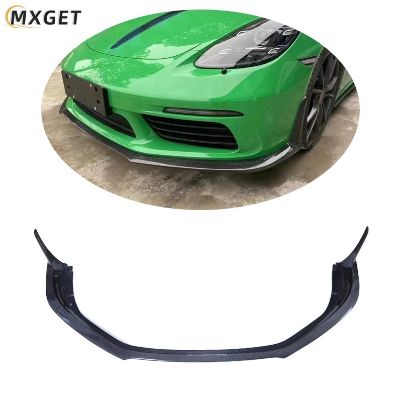 Carbon Fiber Front Lip For Porsche Boxster 718 Cayman Body Kit