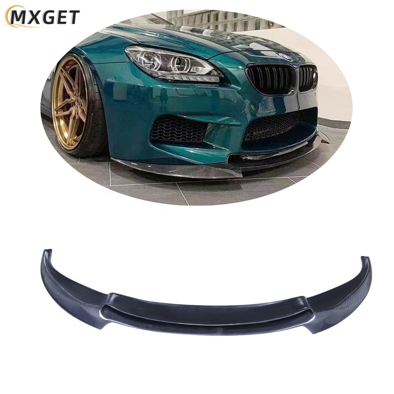 Vor Style carbon fiber front lip bumper spoiler splitter for BMW F06 F12 F13 M6