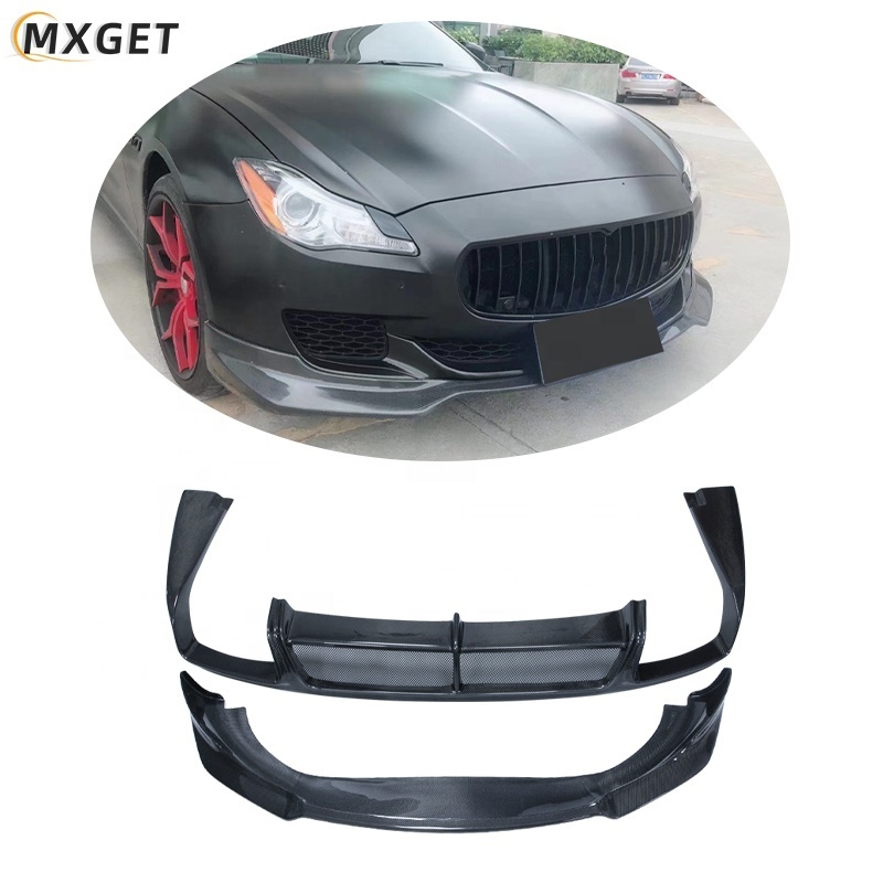 Quattroporte Carbon Fiber Front Lip Spoiler Body Kits For Maserati Quattroporte 2013-2016