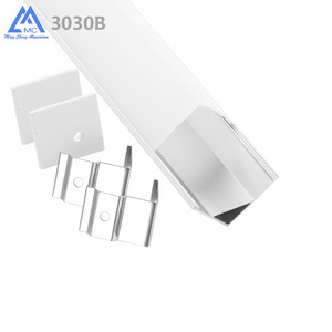 30*30 mm Arc shape 90 degree led aluminum profile for 12v/24v led cabinet lights corner led aluminum channel