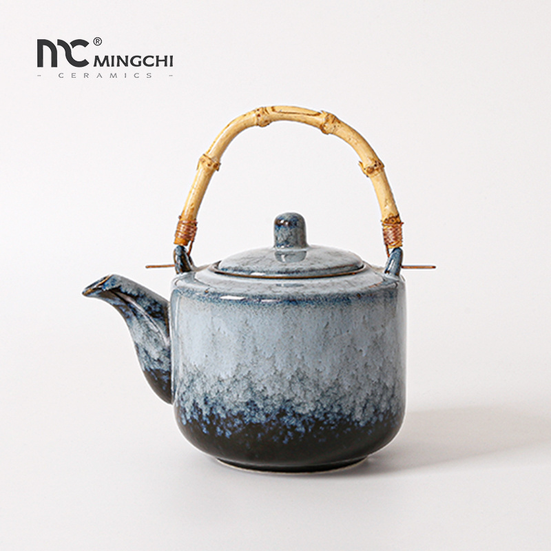 Wholesale Factory Direct  Modern Design Japanese Style Luxury Coffee Kungfu Ceramic Tea Pot Set With Teapot Teacup