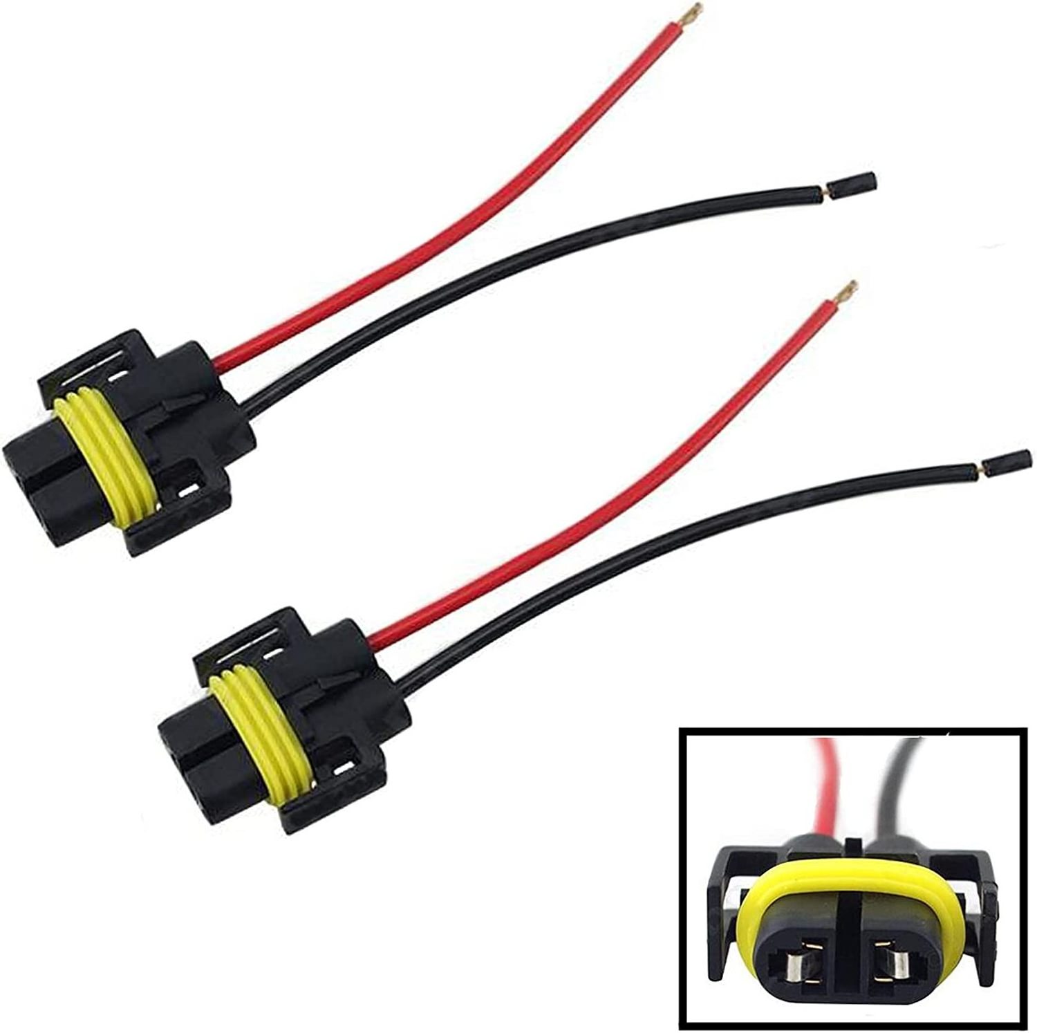 iBrightstar H11 H9 H8 880 881 Female Adapter Wiring Harness Sockets Wire for Headlights or Fog Lights