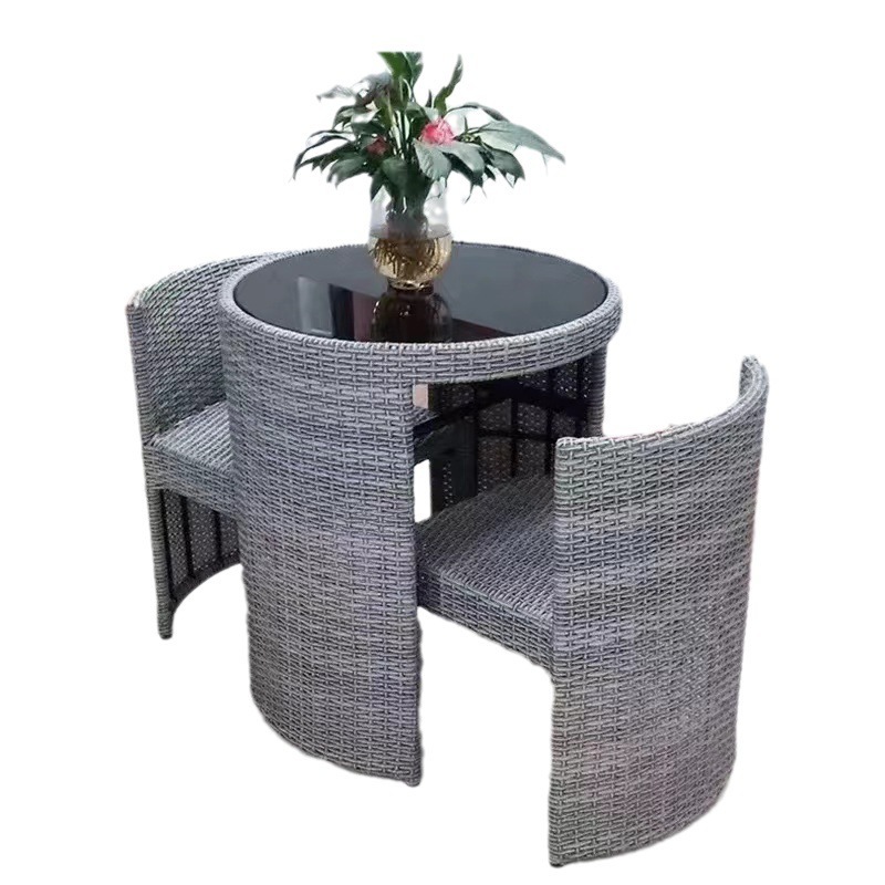 Unique design Modern Waterproof Outdoor Garden patio Furniture Rattan Coffee table garden sets