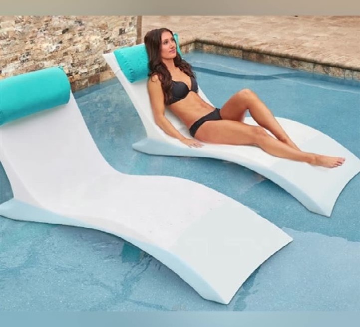 design sun lounger pool white chair in water ledge lounger bed beach chair for garden lounge Swimming Pool Chair