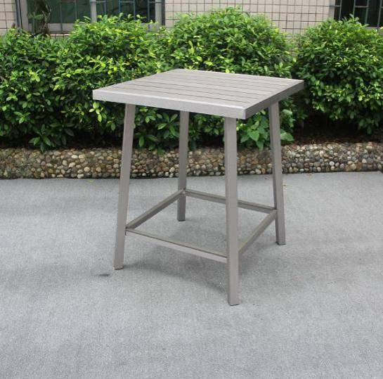 garden plastic wood KD bar table and chair patio Aluminum Beach pool Night club WPC bar furniture Outdoor furniture