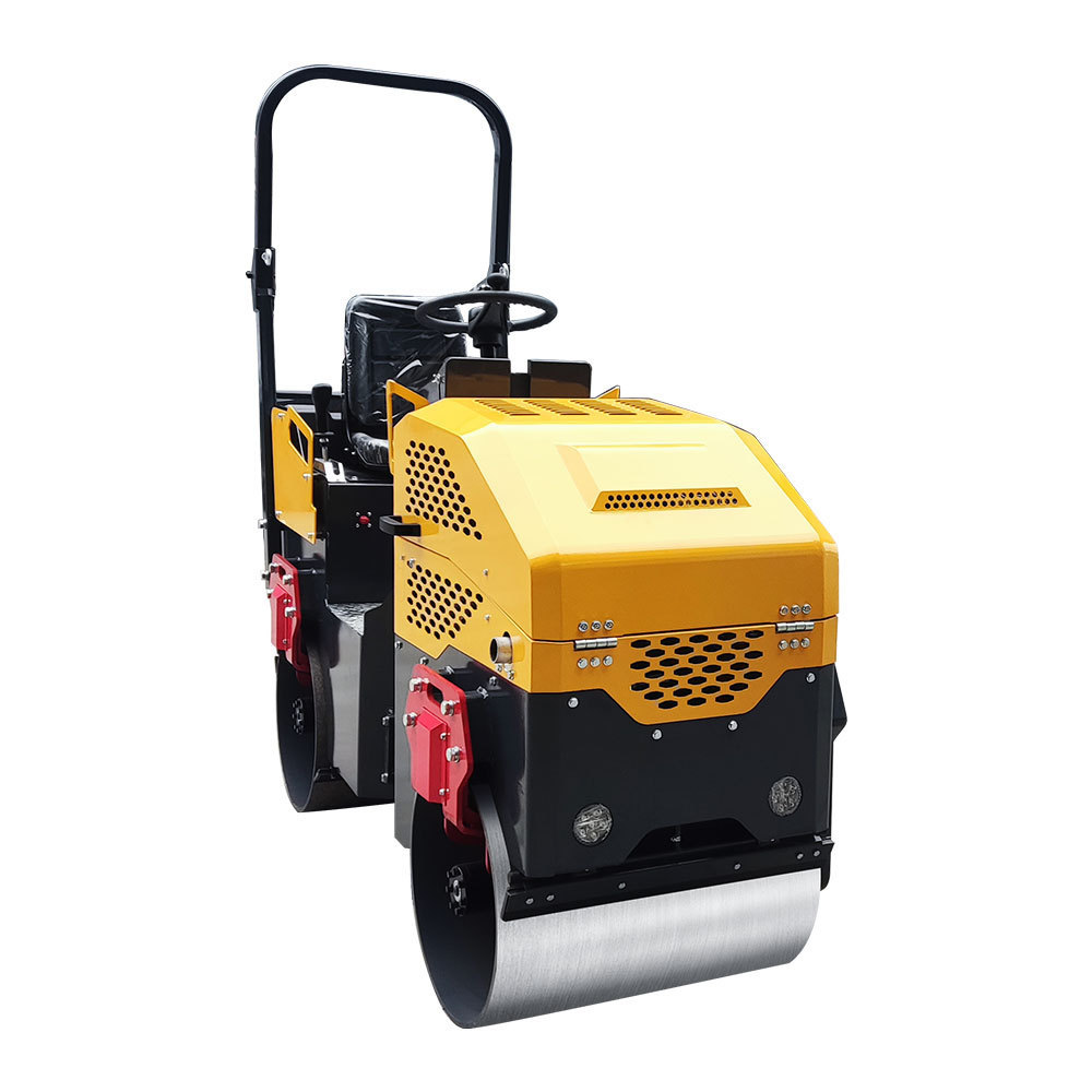 Portable 1 Ton 1.5 Ton 2 Ton Ride On Tandem Small Compactor Two Wheel Vibrating Drum Self Propelled Vibratory Road Roller