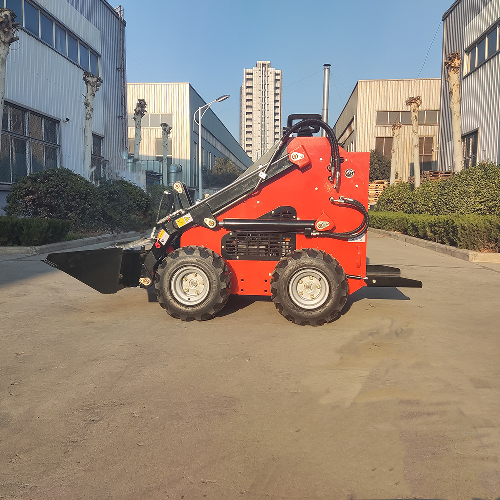 MINGKO 380 Small Crawler Wheel Garden Stock Available Forest Mulcher Small Mini Track Skid Steer Articulated Loader