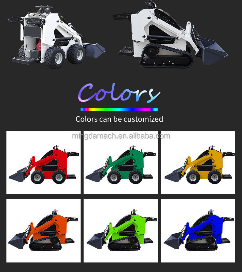 Mini Skid Steer Loader Factory Wheel Tracked Skid Steer Loader Multifunctional Small Tractor Backhoe Mini Loaders