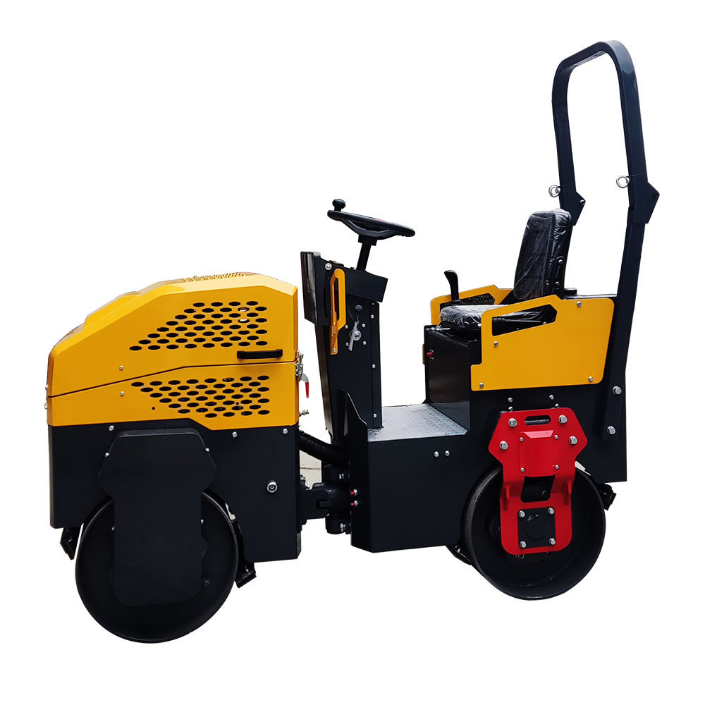 Portable 1 Ton 1.5 Ton 2 Ton Ride On Tandem Small Compactor Two Wheel Vibrating Drum Self Propelled Vibratory Road Roller