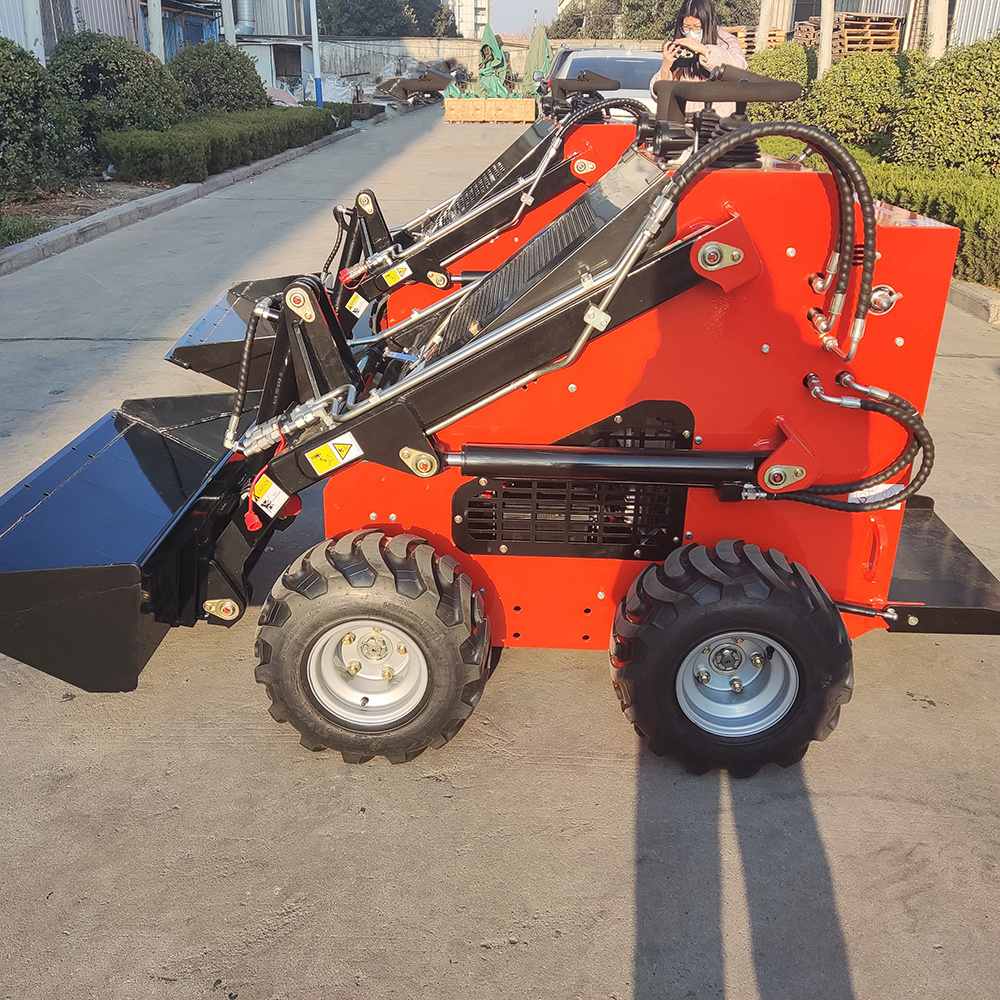 MINGKO 380 Small Crawler Wheel Garden Stock Available Forest Mulcher Small Mini Track Skid Steer Articulated Loader