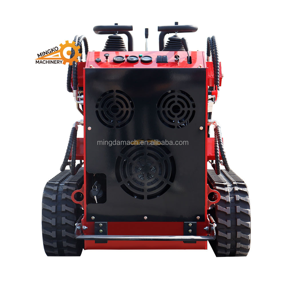 Mini Skid Steer Loader with Wide Bucket, Wheeled Compact Skid-steer Machine For Garden, Farms, Parks, Roads