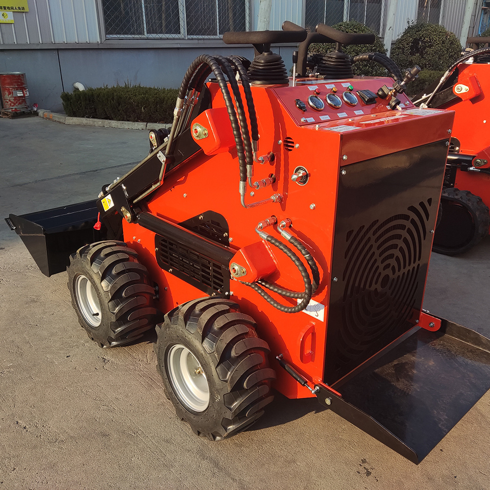 MINGKO 380 Small Crawler Wheel Garden Stock Available Forest Mulcher Small Mini Track Skid Steer Articulated Loader