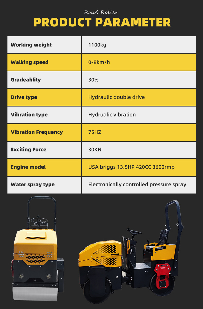 Road Roller Machine Industrial Compactor Machine Hydraulic Vibrating Road Roller for Sale