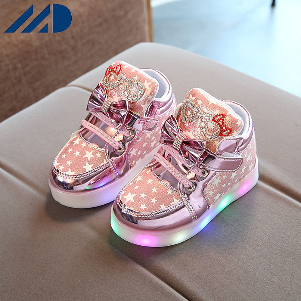 Factory Direct Durable Children's Shoes High Quality Anti Slip Children LED Luminous Casual Sneaker