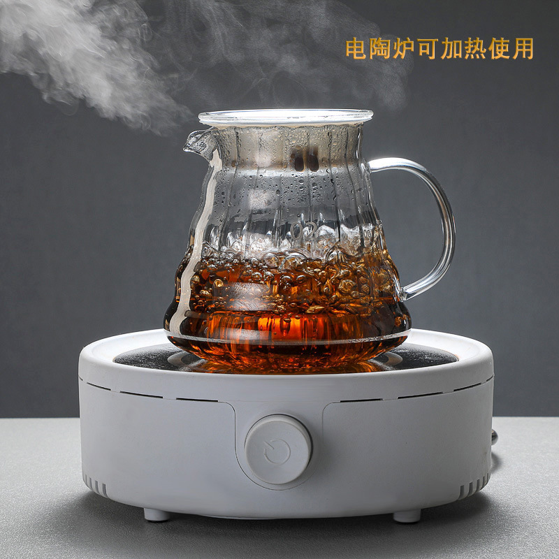 Hot Selling 360ml 600ml smoke grey High borosilicate Glass Drip Coffee Percolators Pot