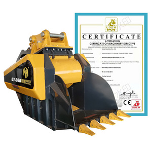 Mini digger crusher bucket 10-30 ton excavator jaw bucket crusher