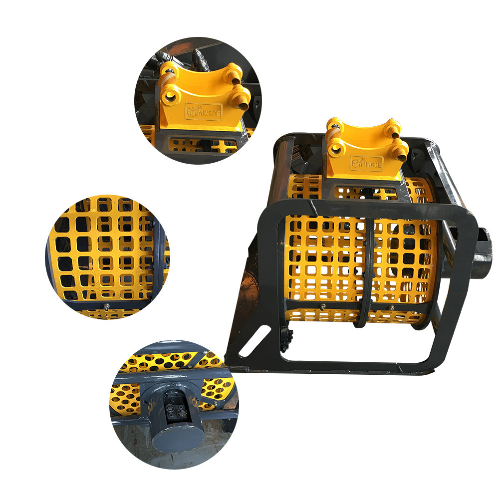 Monde Mini Screening Bucket for 1.5-3Ton Excavator Rotary Screen Bucket Soil and Rock Selecting