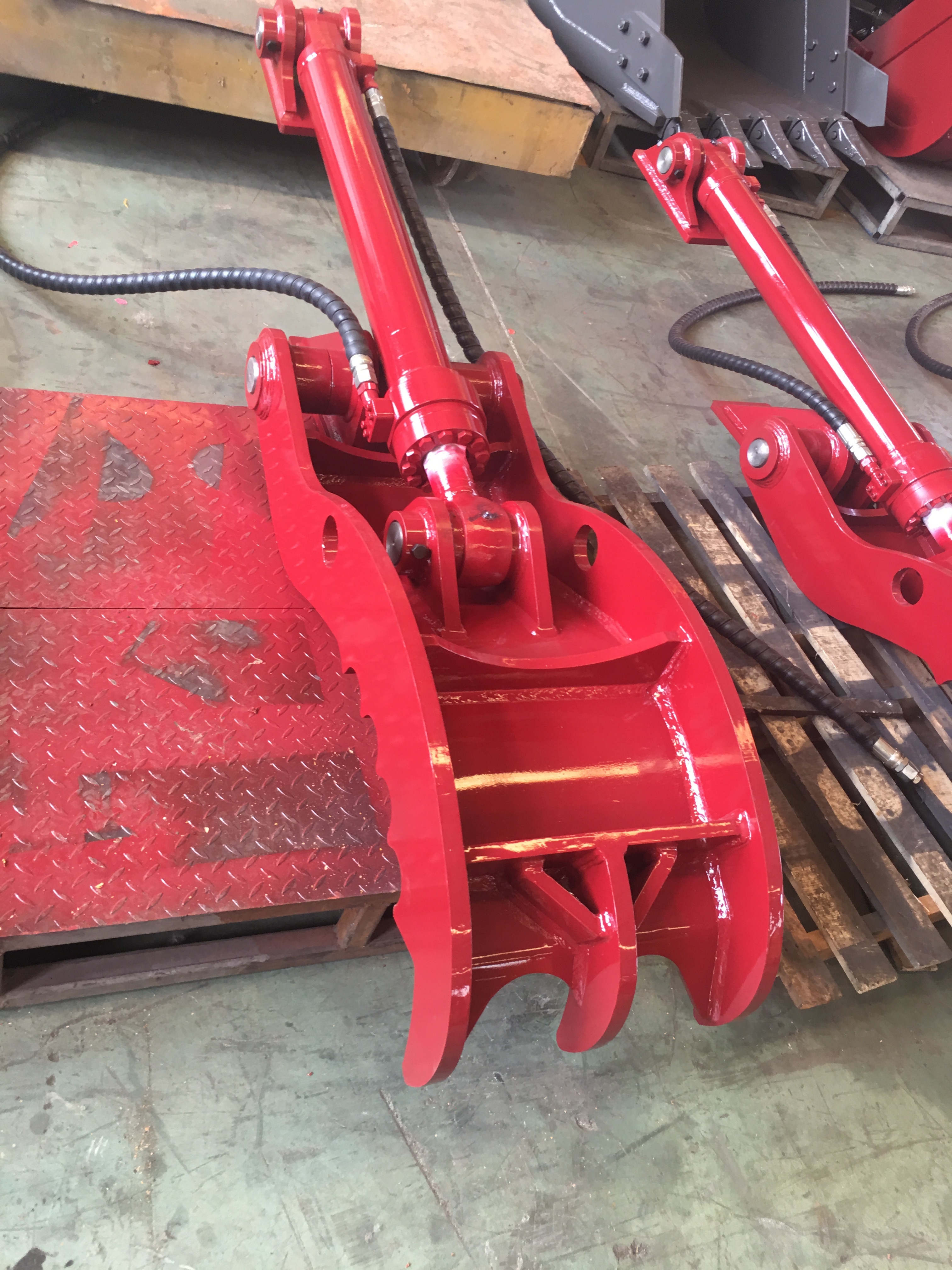 MONDE 12-30 ton Excavator HYDRAULIC thumb mechanical grapple thumb bucket pin on welded on progressive link type