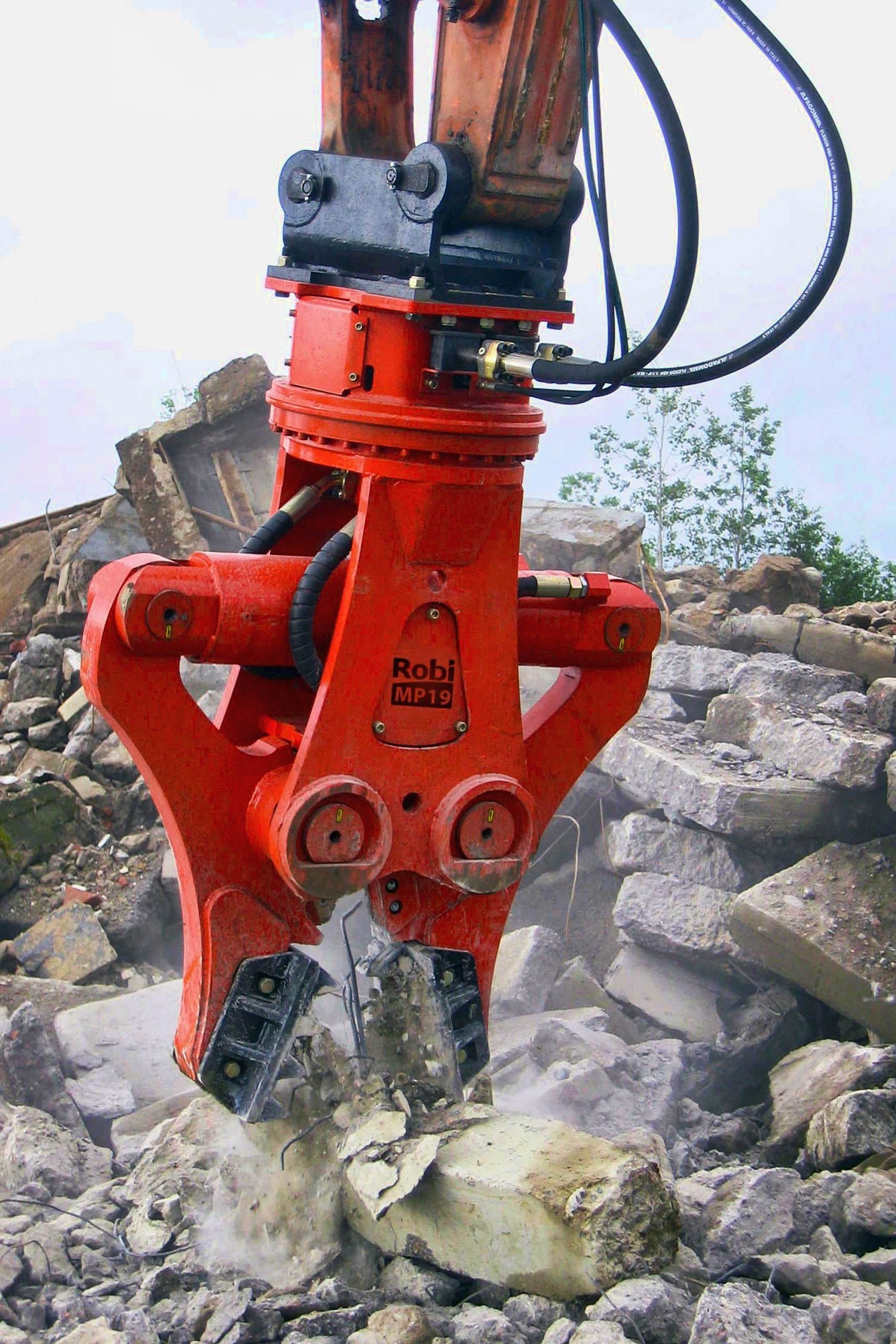 MONDE double cylinder hydraulic crusher shear concrete demolition pulverizer machine hydraulic scrap shear for excavators