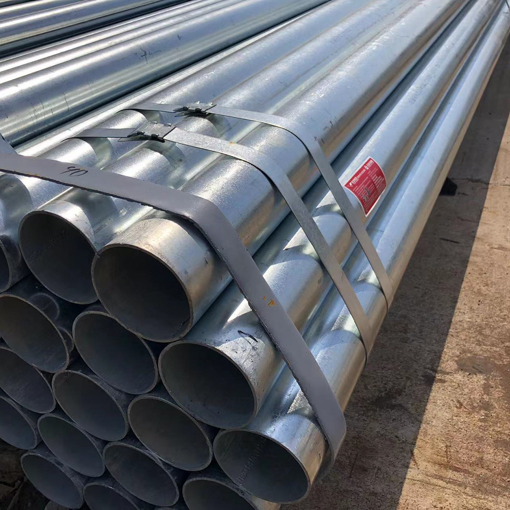 4 inch *3.75mm galvanized welded pipe Galvanized steel pipe fire hose DN50  galvanized pipe frame swimming pool