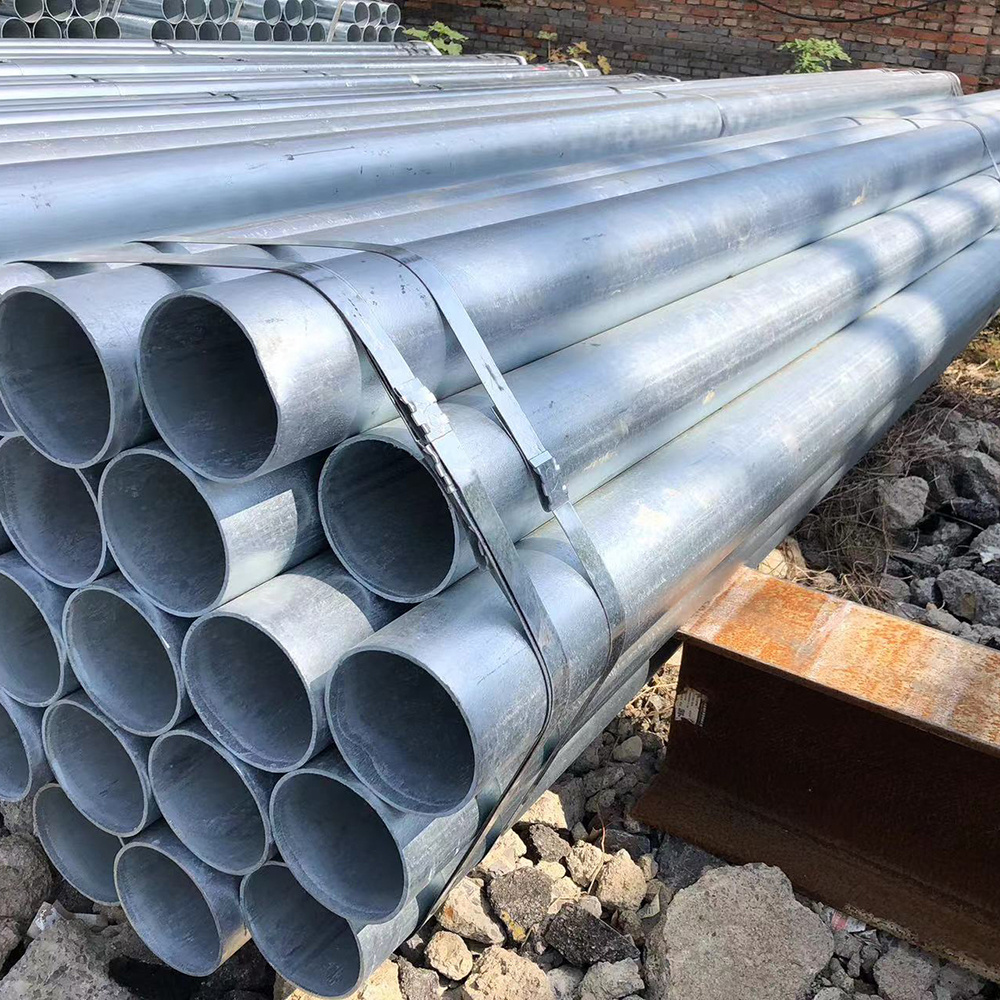 4 inch *3.75mm galvanized welded pipe Galvanized steel pipe fire hose DN50  galvanized pipe frame swimming pool