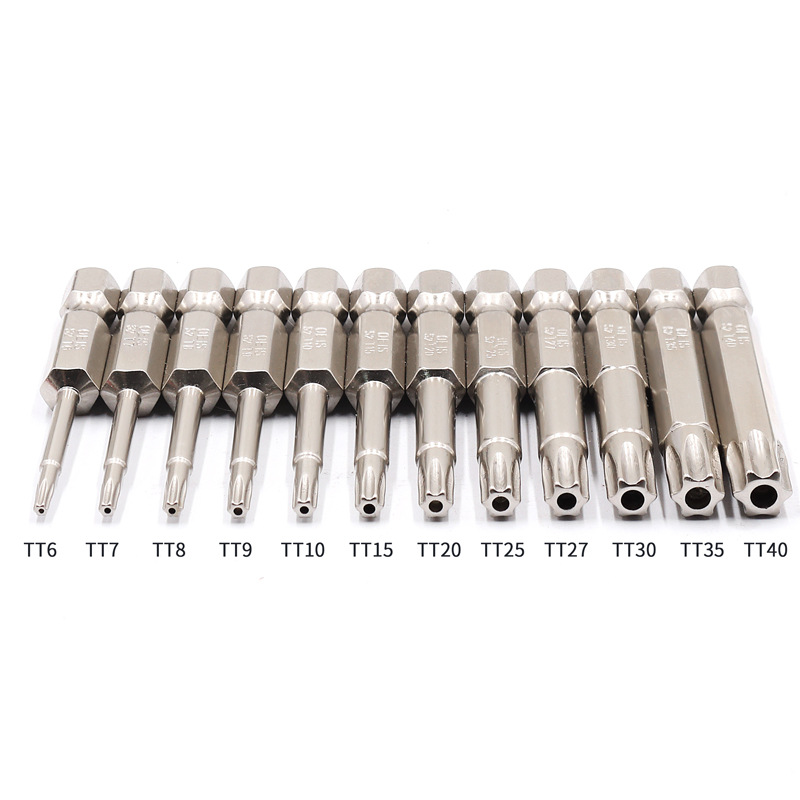 1/4 Inch Hex Shank S2 Steel rustproof hardened Magnetic Security Torx Screwdriver Bits for Power Screwdriver Drill Bit