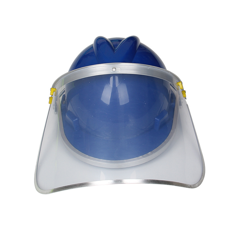 Head protection worker hard hat fire rescue helmet safety helmet with face shield