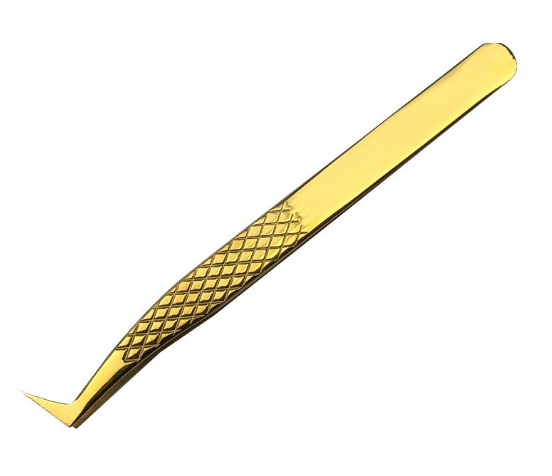 Custom logo eyelash tweezers /easy to pick Strong Hold volume tweezers/ fiber tip lash tweezers