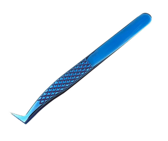 Custom logo eyelash tweezers /easy to pick Strong Hold volume tweezers/ fiber tip lash tweezers