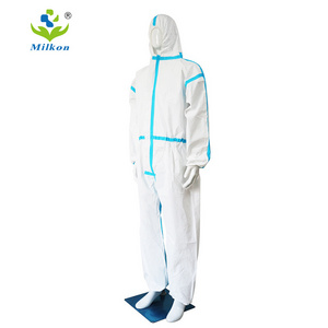 Type 5 6 En 14126 Non Woven White Waterproof Pp Ppes Propolylene Microporous Coverall