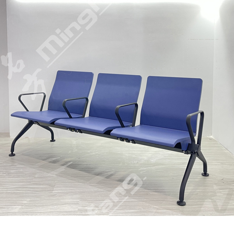 Factory Supply High Quality Pu Cushion 3 4 5 Seats Public Airport Railway Station Waiting Chair