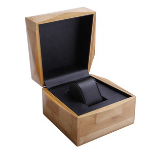 Unique design bamboo 1 slots Watch box  watch packaging gift box packaging box for watch