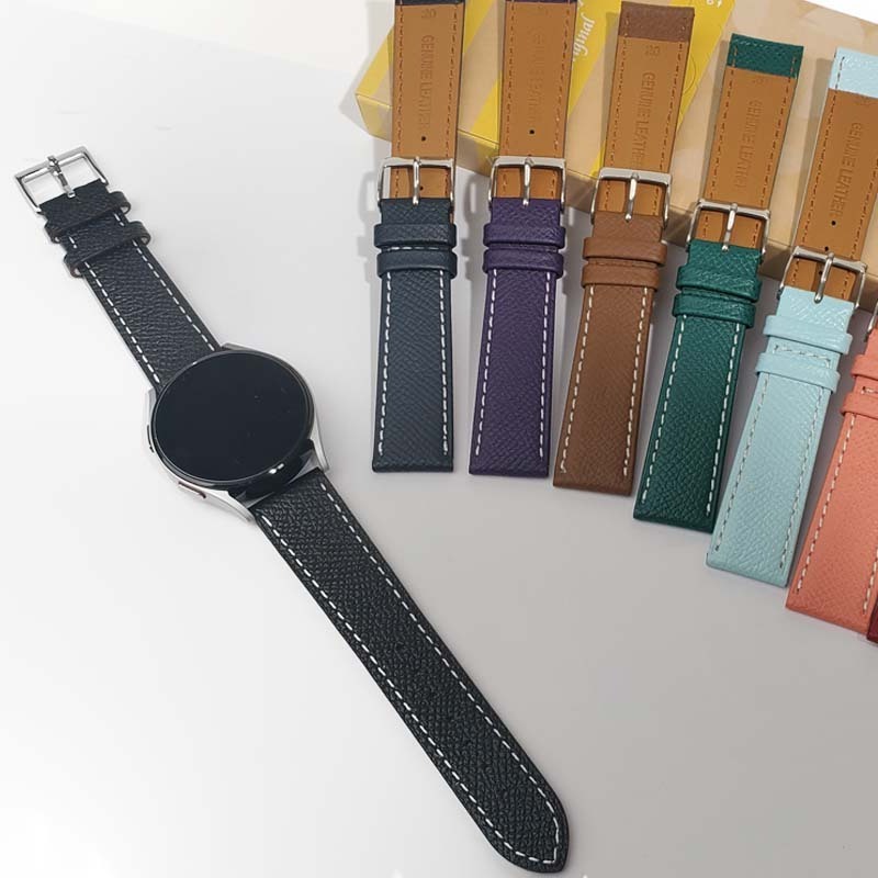 The New Listing Best Selling Leather Band Wrist Western Thin 20Mm smart Watch Strap for Samsung Huawei Apple watch