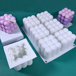 Bubble Candle Molds, 3D Bubble Cube Silicone Mold for Candles Soap Making, DIY Candles and Cake Decoration