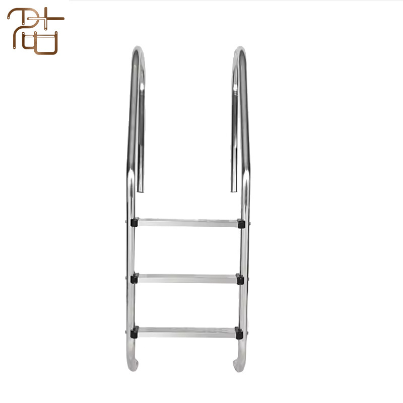 new brand Stainless portable Steel pool escalator 3 steps Swimming pool ladder   factory price Plastic step escalator outdoor