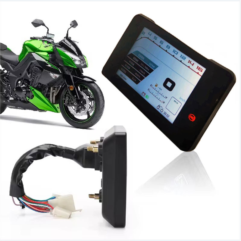 Motorcycle Multi Function Digital LCD Instrument Motorcycle Meter Speedometer Tachometer Fuel Gauge Water Temperature Gauge Net