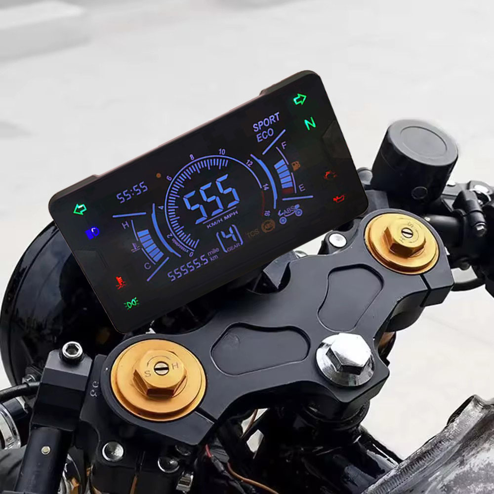 Touch Motorcycle Instrument Motorcycle Digital Speedometer Digital Tachometer Dashboard Instrument ...