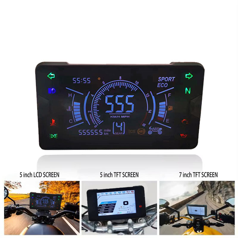 Motorcycle Digital Speedometer Digital Tachometer Dashboard Instrument Panel Meter LCD Display