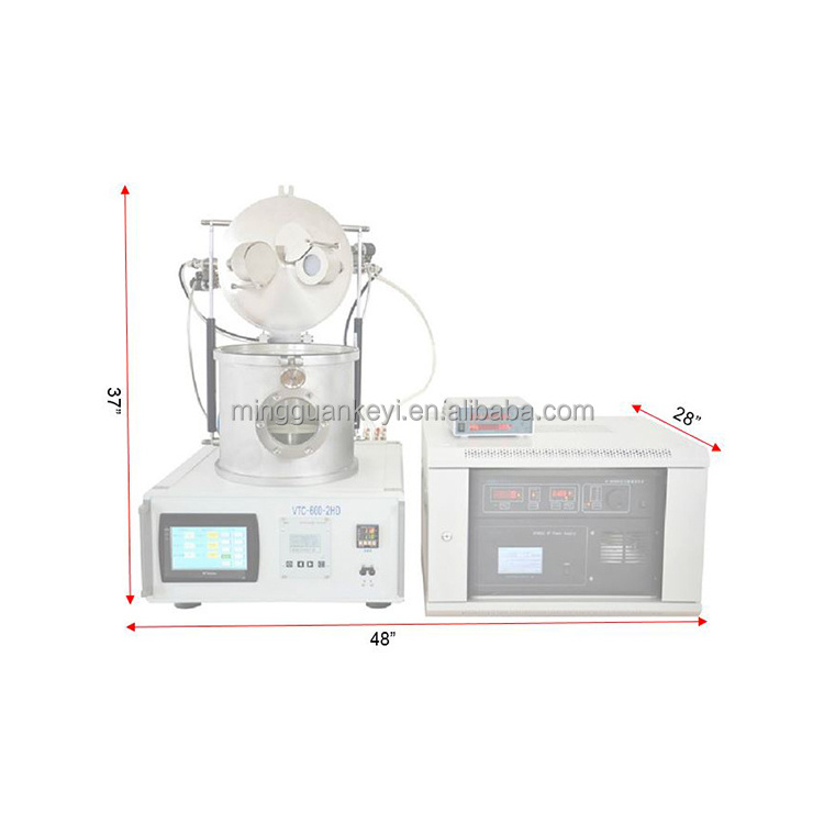 DC/RF Dual-Head High Vacuum 2-inch Magnetron Plasma Sputtering Coater - VTC-600-2HD-LD