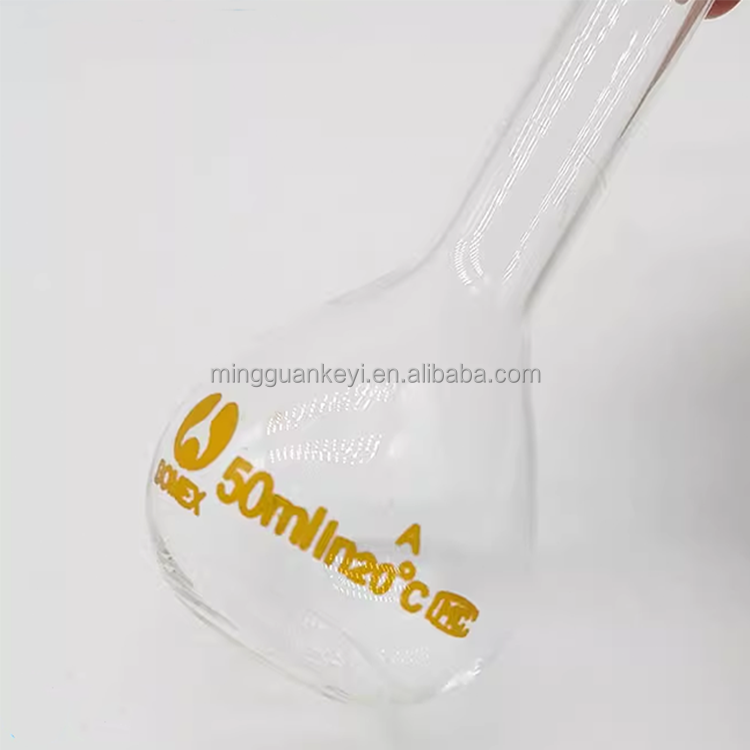 Wholesale laboratory glassware high borosilicate white brown glass volumetric flask measuring flask