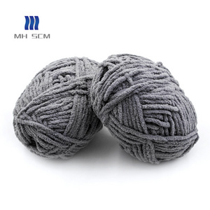 Chunky crochet polyester hand knitting blanket yarn for knitting chenille yarn