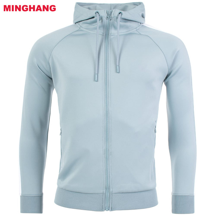 Hot Mens Hoodie Pullover Drawstring Side Pocket Tracksuit Striped Shoulder Fitness Hoodie