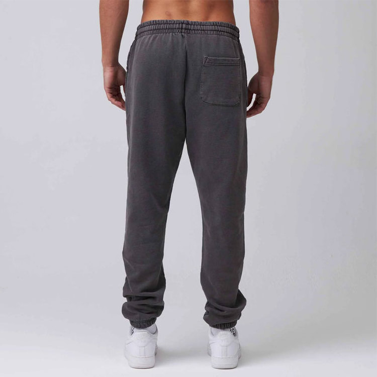 Custom High Quality Heavyweight Fleece Cotton Sweatpants Baggy Oversize Grey Stone Acid Wash Joggers