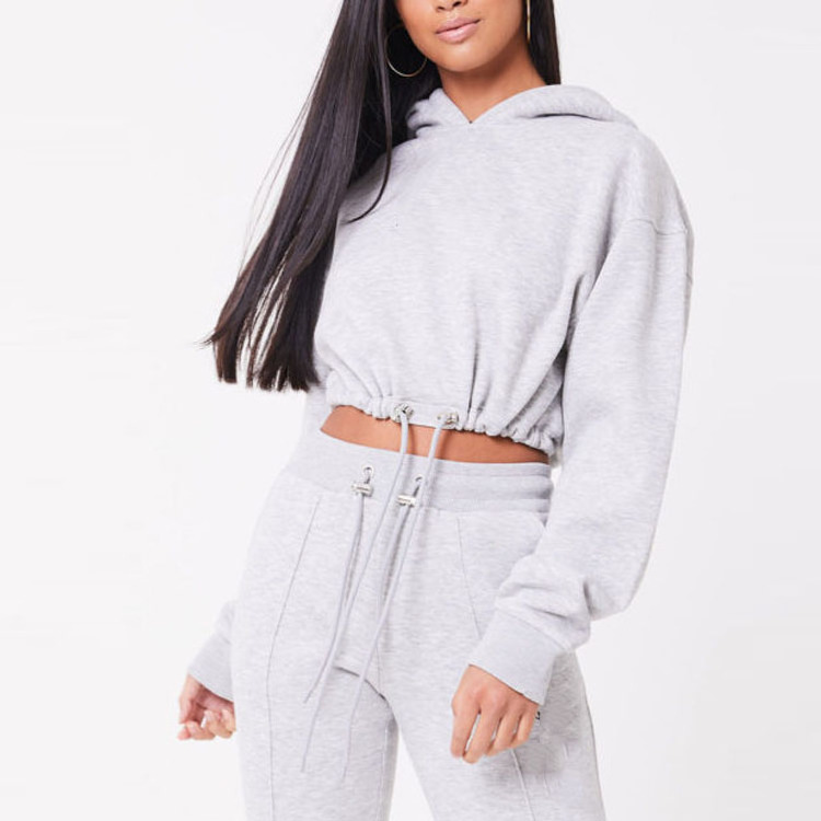 Wholesale new fashion custom jogging designer sexy sports track sweat suit women grey sports track suit