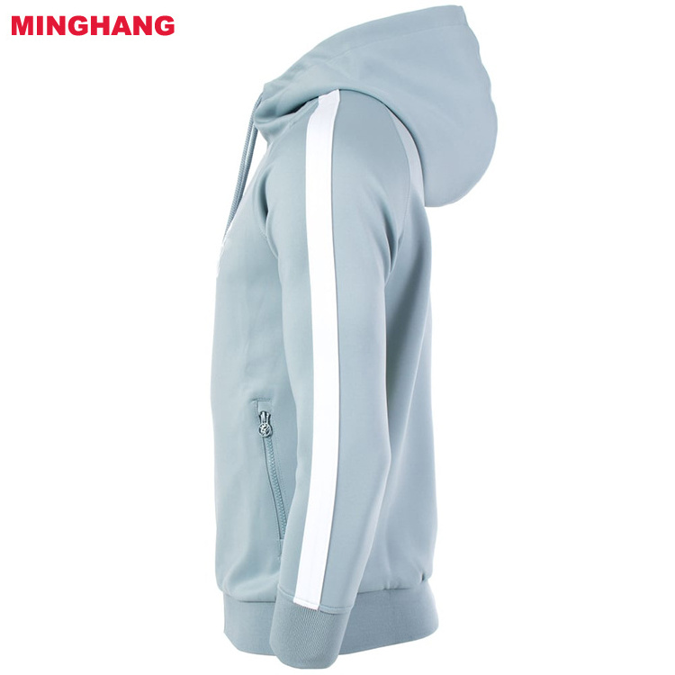 Hot Mens Hoodie Pullover Drawstring Side Pocket Tracksuit Striped Shoulder Fitness Hoodie