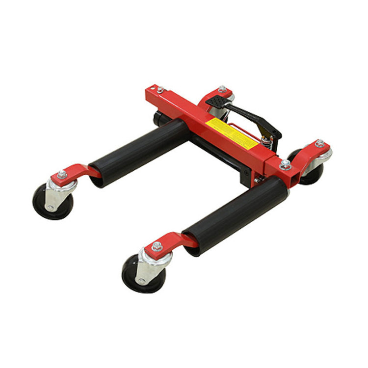 Wheel Dolly Car Skates Vehicle Positioning Hydraulic Tire Jack Ratcheting Foot Pedal Lift Hydraulic Car Wheel Dolly, 1500lbs